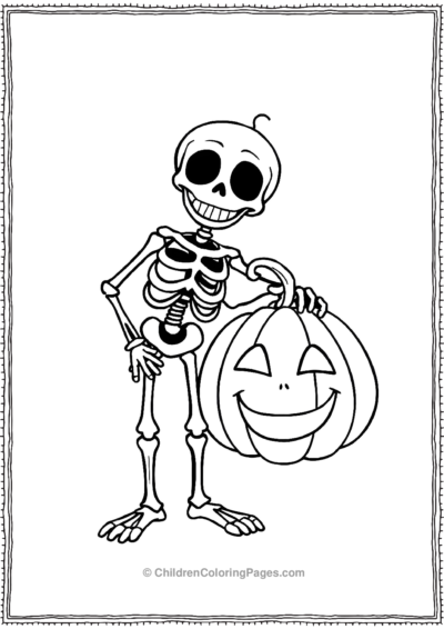 Skeleton-and-Pumpkin-Friends Free PDF Printable