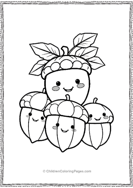 Smiling Acorns Free PDF Printable