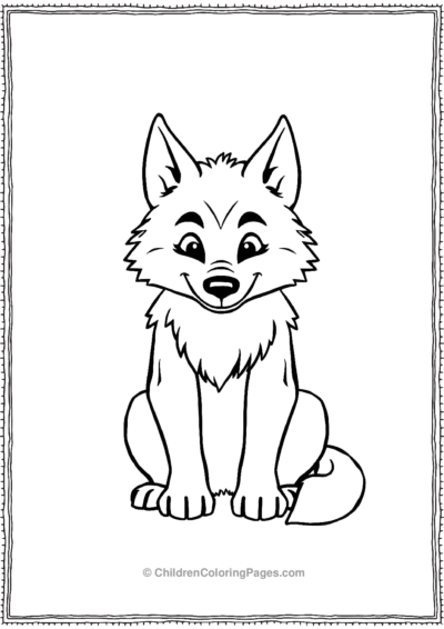 Smiling-Simple-Werewolf-Sitting-Down Free PDF Printable