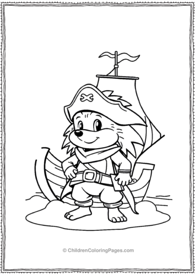 Sonic-Dressed-As-A-Pirate Free PDF Printable