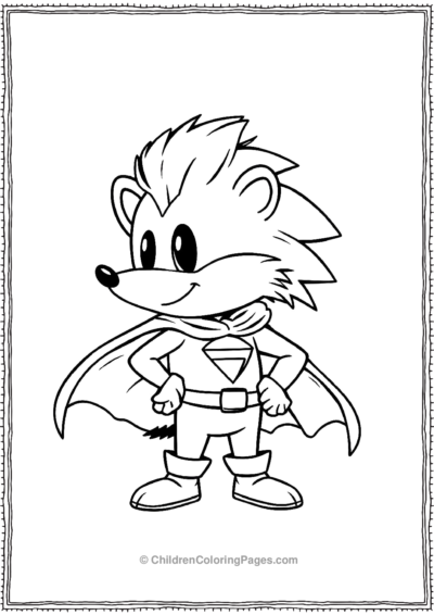 Sonic-Dressed-As-A-Superhero Free PDF Printable