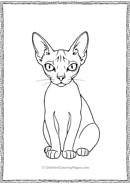 Sphynx Cat Scaled Free PDF Printable