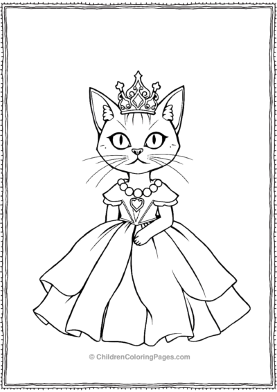 Spooky-Princess-Cat-Wearing-A-Tiara Free PDF Printable