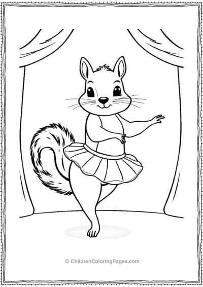 Squirrel-As-A-Ballet-Dancer Free PDF Printable