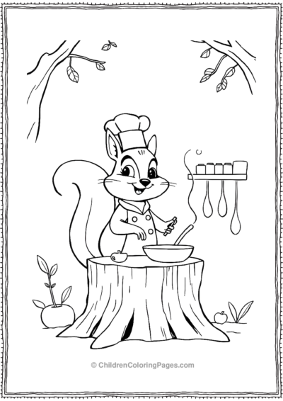 Squirrel-As-A-Chef Free PDF Printable