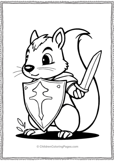 Squirrel-As-A-Knight Free PDF Printable