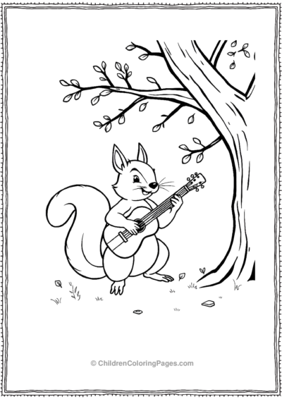 Squirrel-As-A-Musician Free PDF Printable