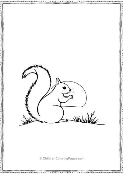 Squirrel-At-A-Sunrise Free PDF Printable