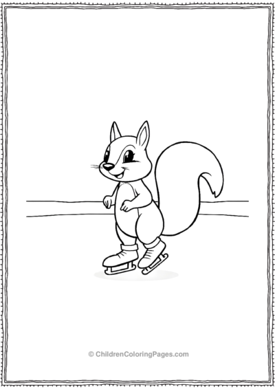 Squirrel-Ice-Skating Free PDF Printable