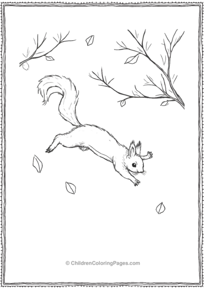 Squirrel-Leaping-Between-Trees Free PDF Printable