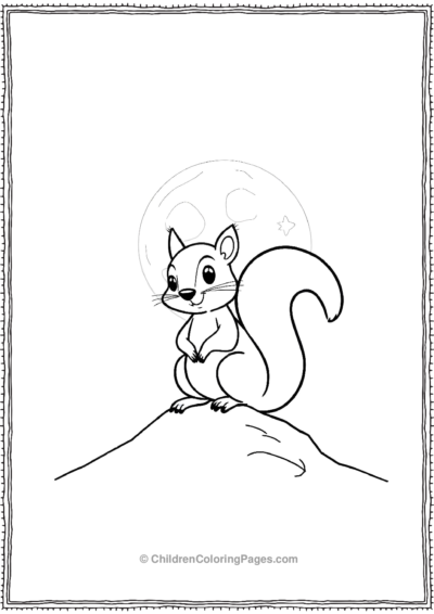 Squirrel-On-A-Moonlit-Night Free PDF Printable