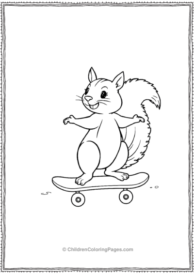 Squirrel-On-A-Skateboard Free PDF Printable