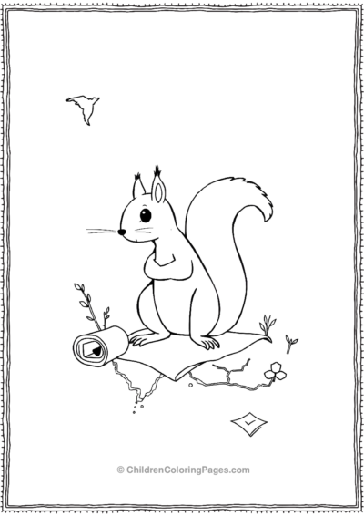 Squirrel-On-A-Treasure-Hunt Free PDF Printable