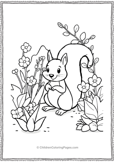 Squirrel-Playing-Hide-And-Seek Free PDF Printable