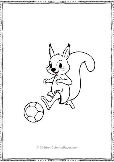 Squirrel-Playing-Soccer Free PDF Printable