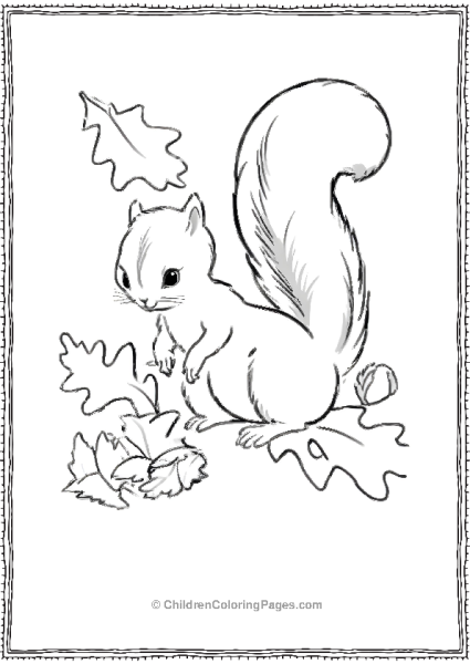 Squirrel With A Fluffy Tail Free PDF Printable