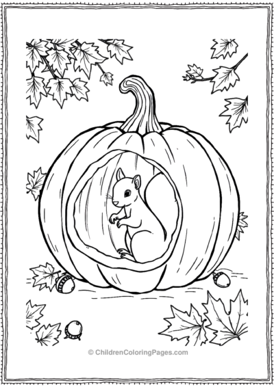 Squirrels-Pumpkin-Hideout Free PDF Printable