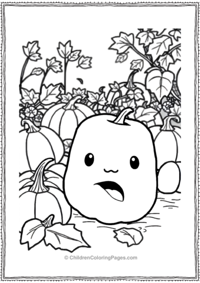 Squishmallow-Curled-Up-With-A-Background-Of-Autumn Free PDF Printable