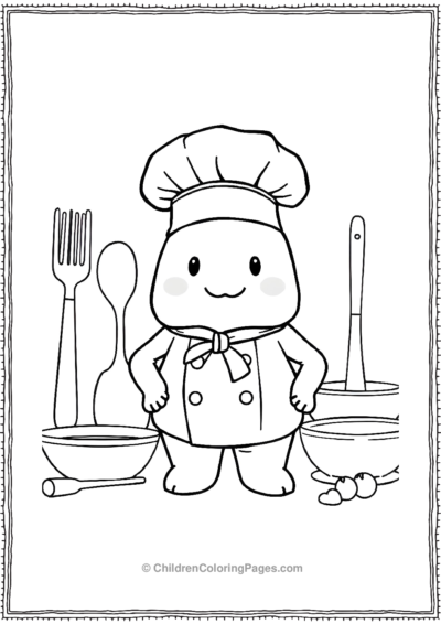 Squishmallow-Dressed-As-A-Chef Free PDF Printable