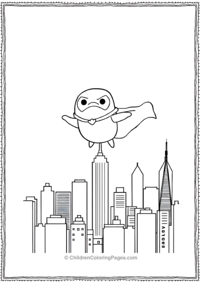 Squishmallow-Flying-As-A-Superhero Free PDF Printable