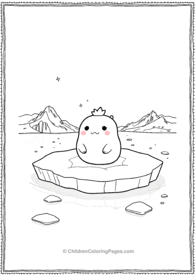 Squishmallow-On-An-Ice-Floe Free PDF Printable