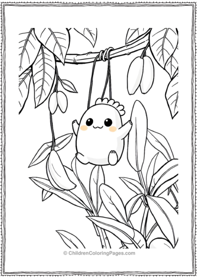 Squishmallow-Swinging-From-Vines Free PDF Printable