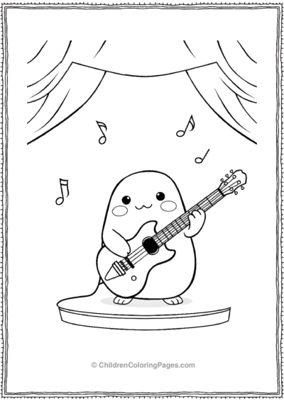 Squishmallow-With-Guitar Free PDF Printable