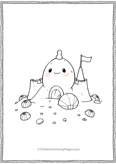 Squishmallow-With-Sandcastle Free PDF Printable