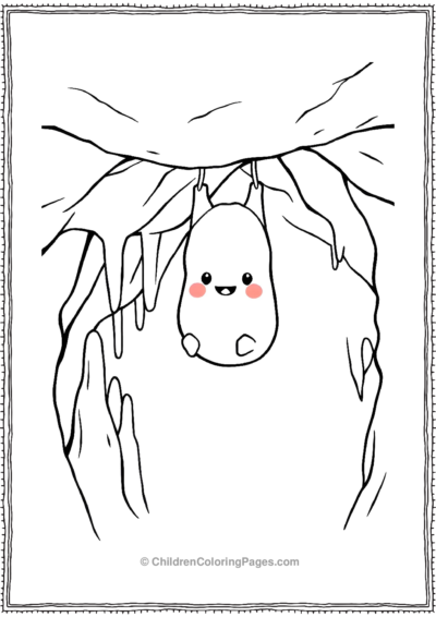 Squshmallow-Hanging-Upside-Down-In-A-Cave Free PDF Printable