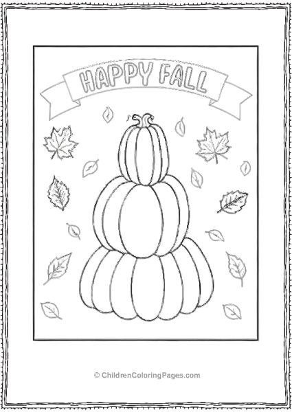 Stack Of Pumpkins Free PDF Printable