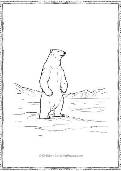 Standing-Polar-Bear Free PDF Printable