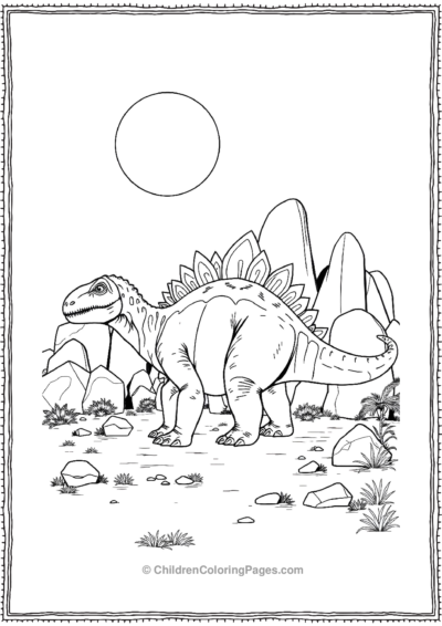 Stegosaurus-Basking-In-Sun Free PDF Printable