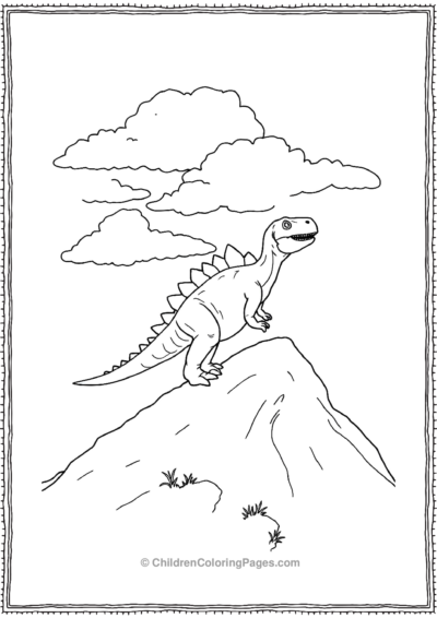 Stegosaurus-Clmibing-A-Steep-Hill Free PDF Printable