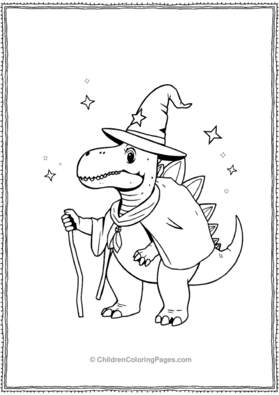 Stegosaurus-Dresses-As-A-Wizard Free PDF Printable