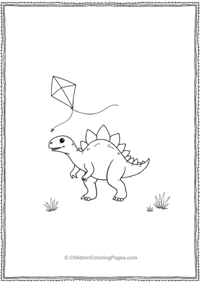 Stegosaurus-Flying-A-Kite Free PDF Printable