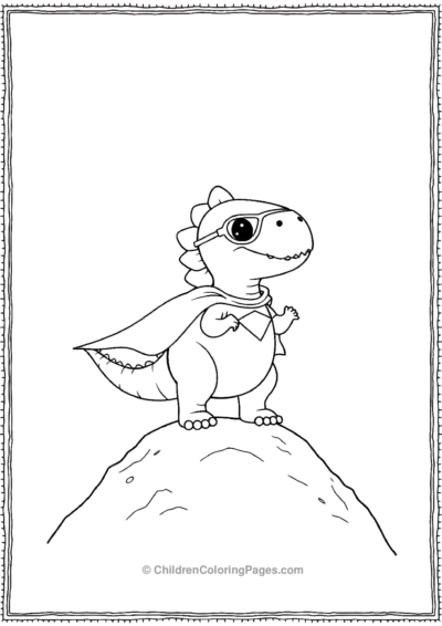 Stegosaurus-In-A-Super-Hero-Cape Free PDF Printable