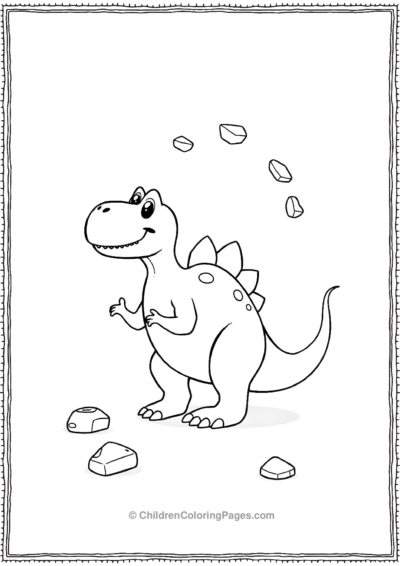 Stegosaurus-Juggling-Rocks-With-Its-Tail Free PDF Printable