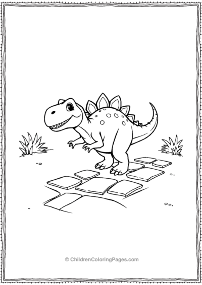 Stegosaurus-Playing-Hp-Scotch Free PDF Printable