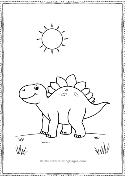 Stegosaurus-Smiling Free PDF Printable