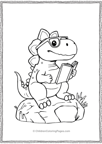 Stegosaurus-Wearing-Glasses Free PDF Printable