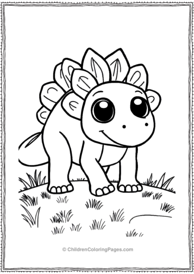 Stegosaurus-With-Large-Eyes Free PDF Printable