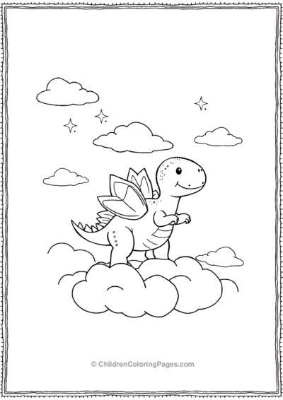 Stegosaurus-With-Sparking-Wings Free PDF Printable