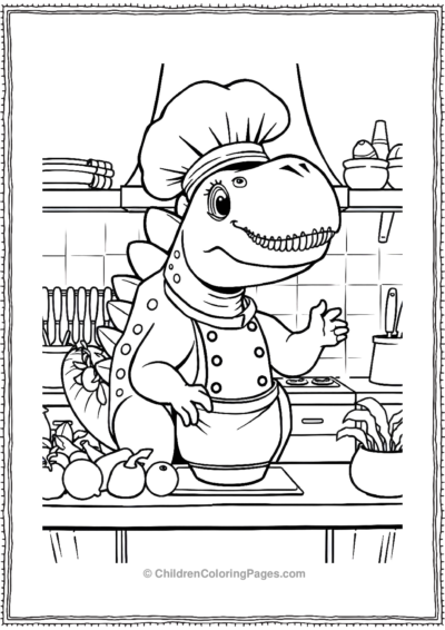 Stegosurus-Chef Free PDF Printable