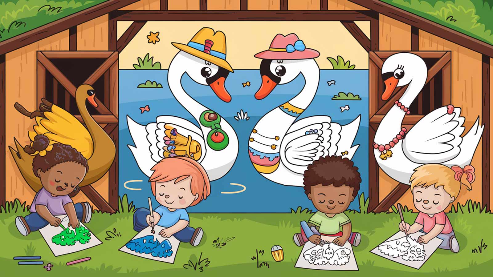 Swan Coloring Pages Free Printable PDFs For Kids 🦢