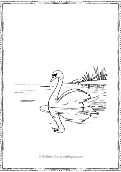 Swan-Gliding-On-A-Calm-Lake Free PDF Printable