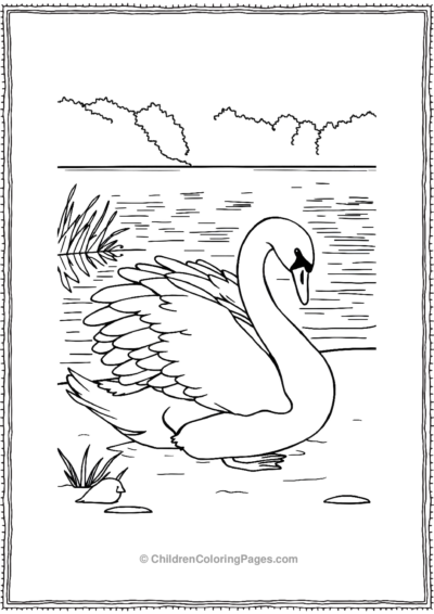 Swan-Preening-Its-Feathers Free PDF Printable