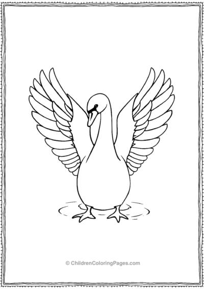 Swan-Spreading-Its-Wings Free PDF Printable