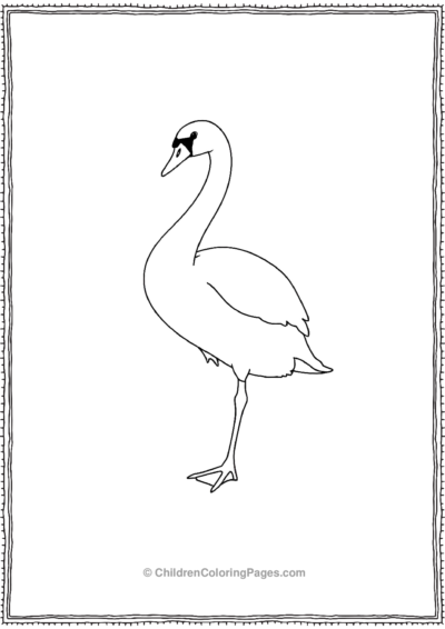 Swan-Standing-On-One-Foot Free PDF Printable