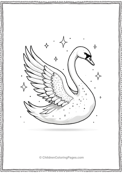 Swan-With-Stary-Wings Free PDF Printable