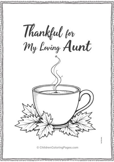 Thanksgiving-Card-For-Aunt Free PDF Printable